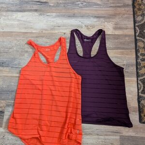 ZyiaWomen's Racerback Tank Top — Coral and Deep Purple
